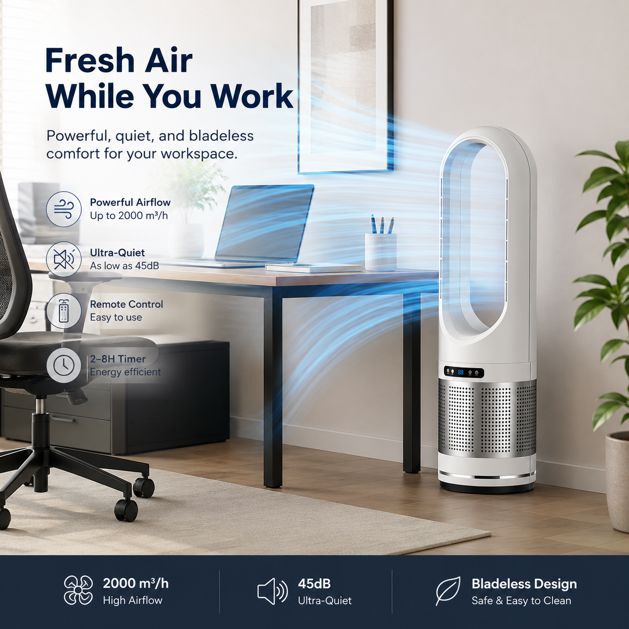 RILEN - Blattloser Turmventilator