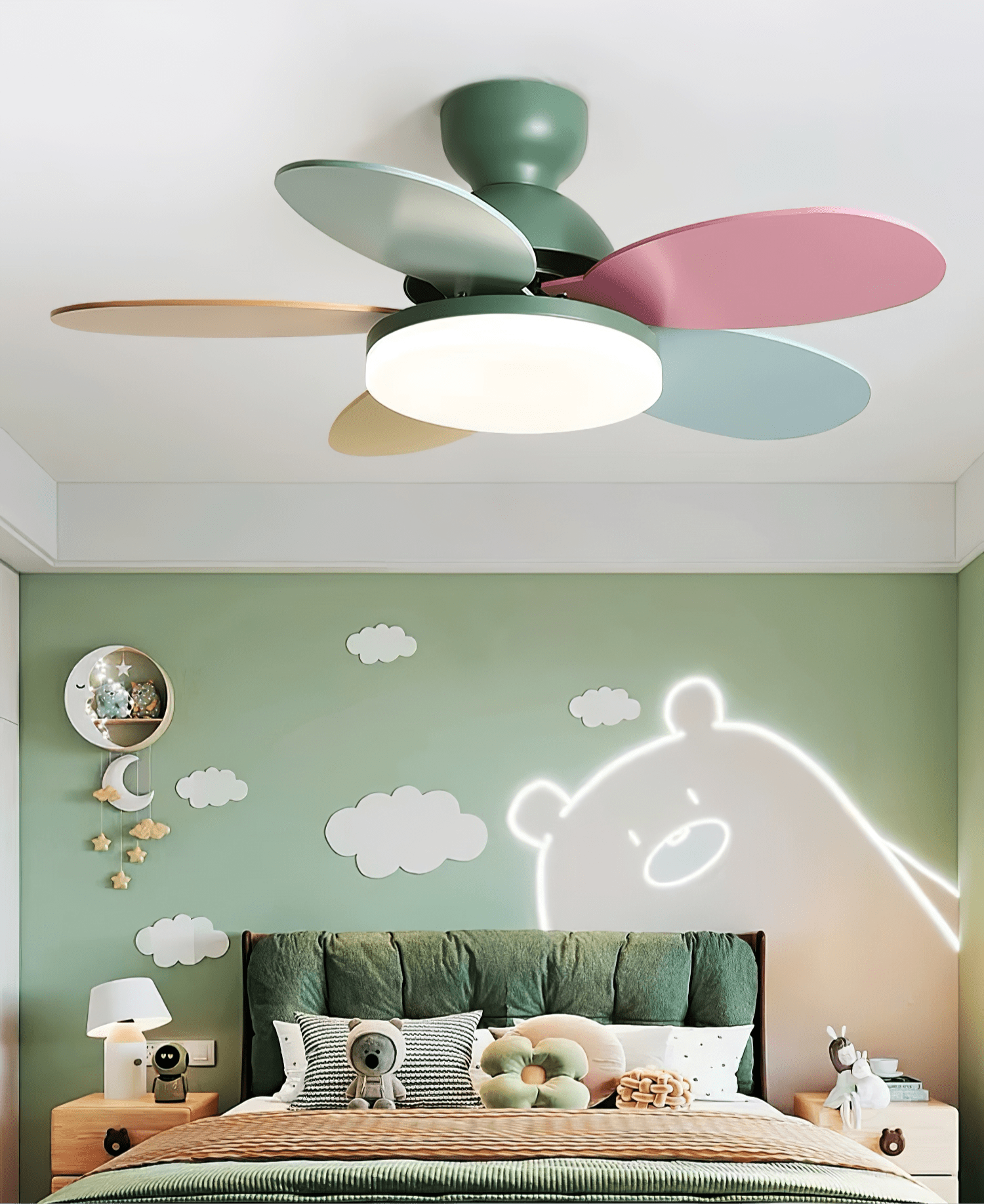 Moderne Deckenventilatorleuchte Lareo