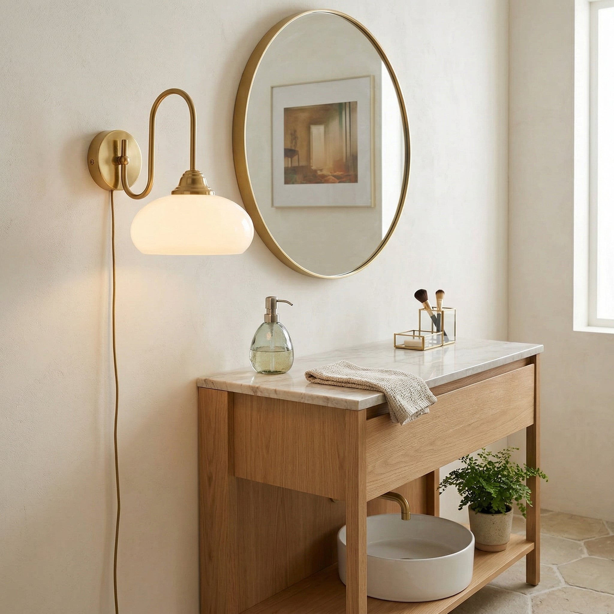 Perrai Wandleuchte mit Stecker