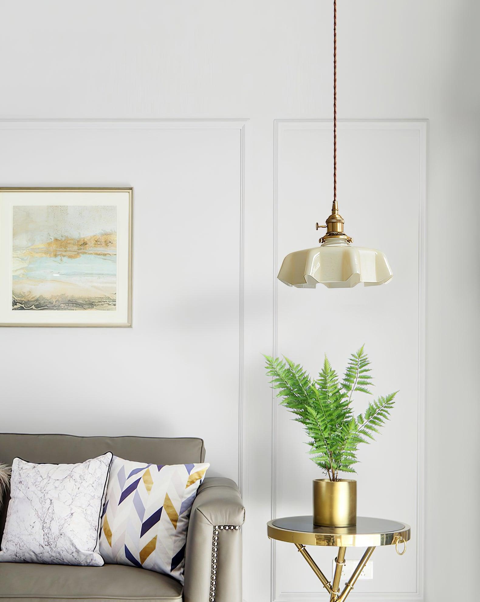 Vintage Pendelleuchte Serer