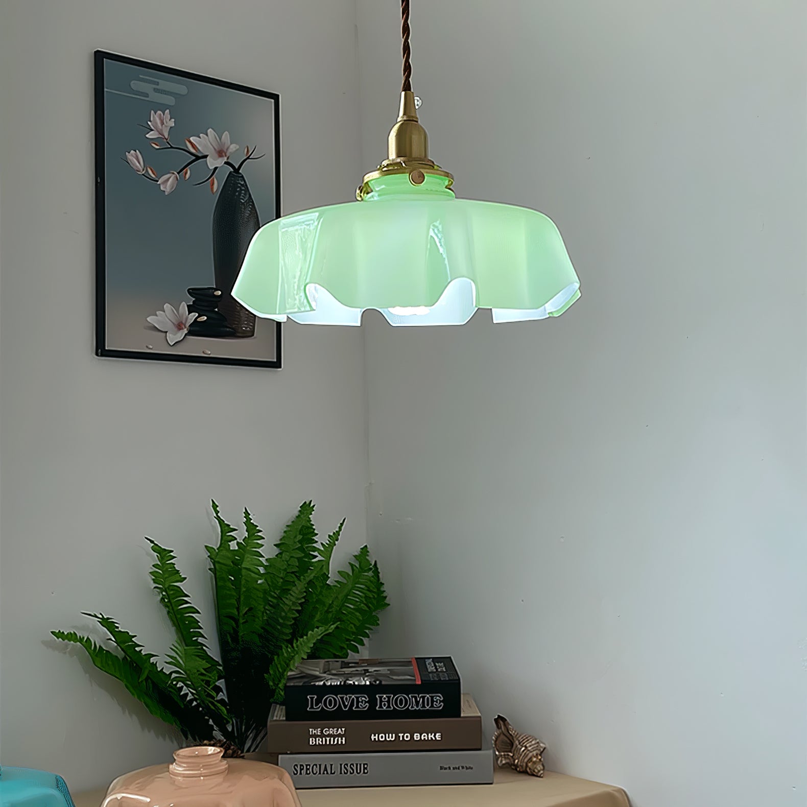 Vintage Pendelleuchte Serer