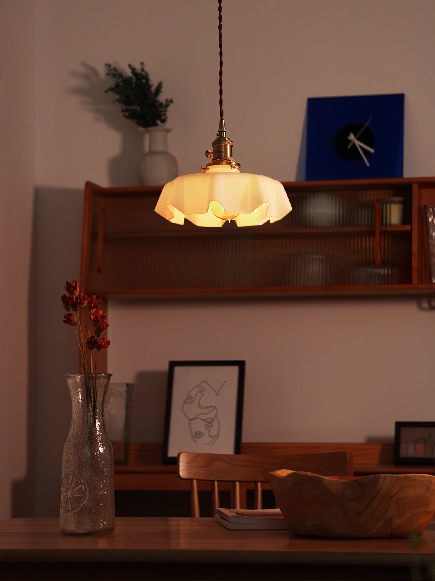 Vintage Pendelleuchte Serer