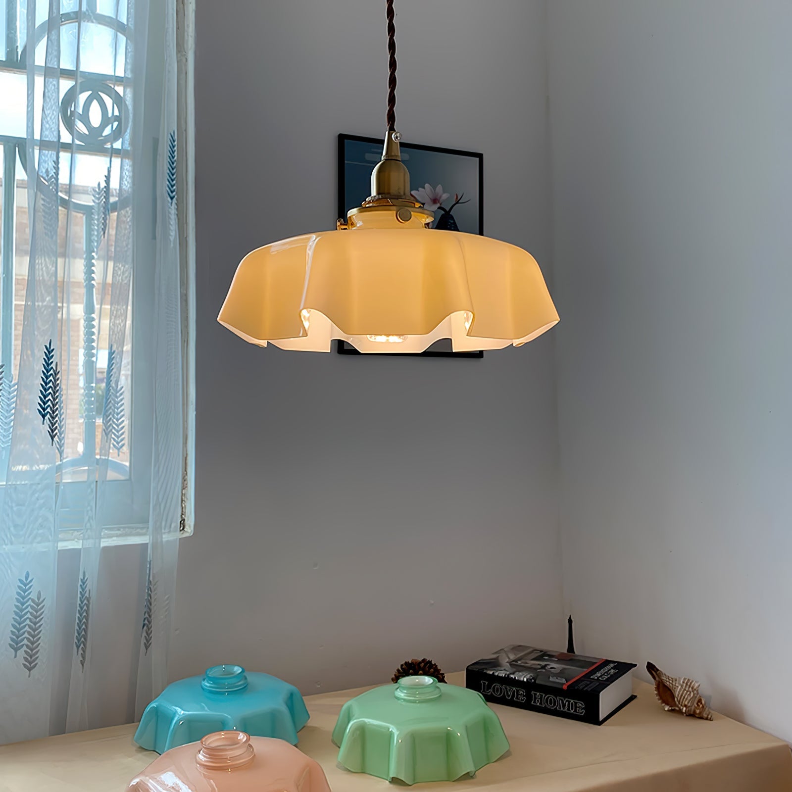 Vintage Pendelleuchte Serer