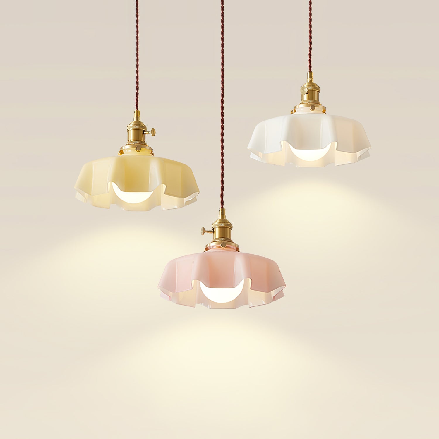 Vintage Pendelleuchte Serer