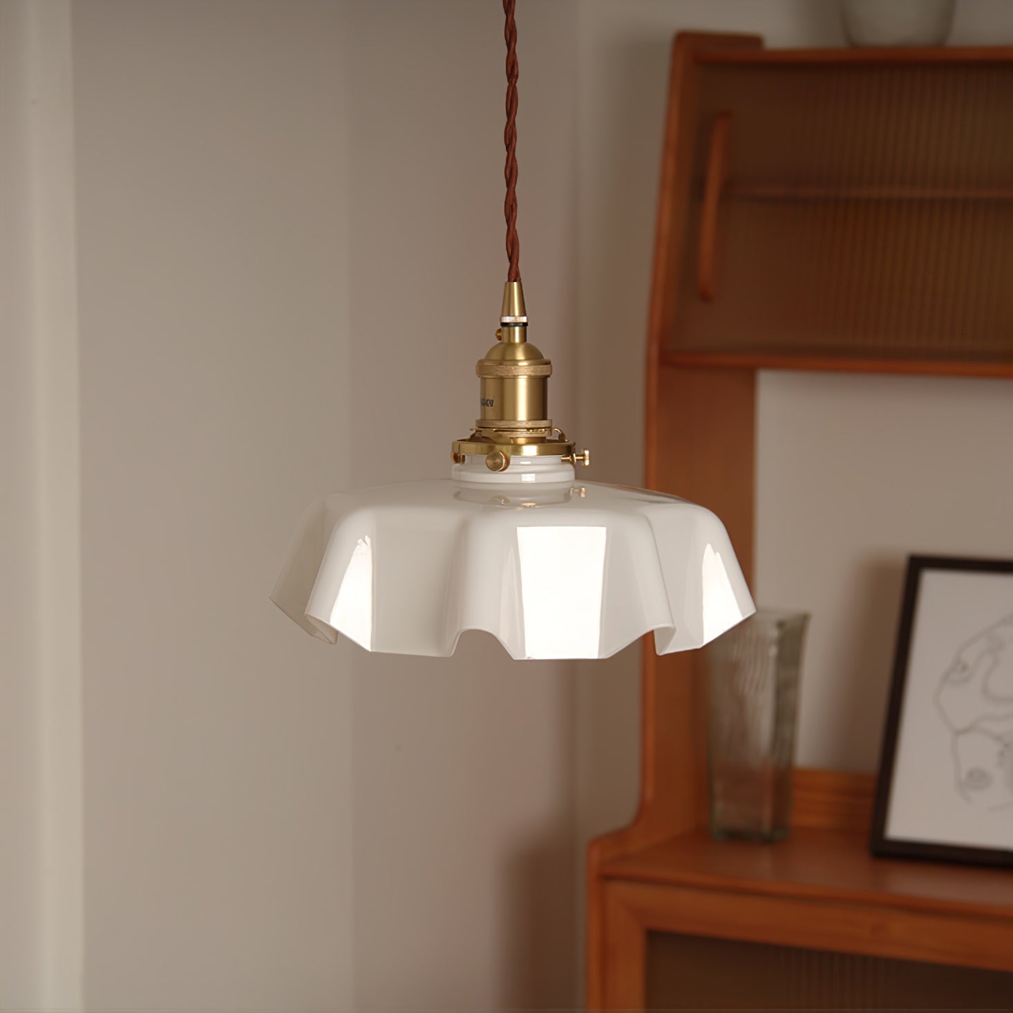 Vintage Pendelleuchte Serer