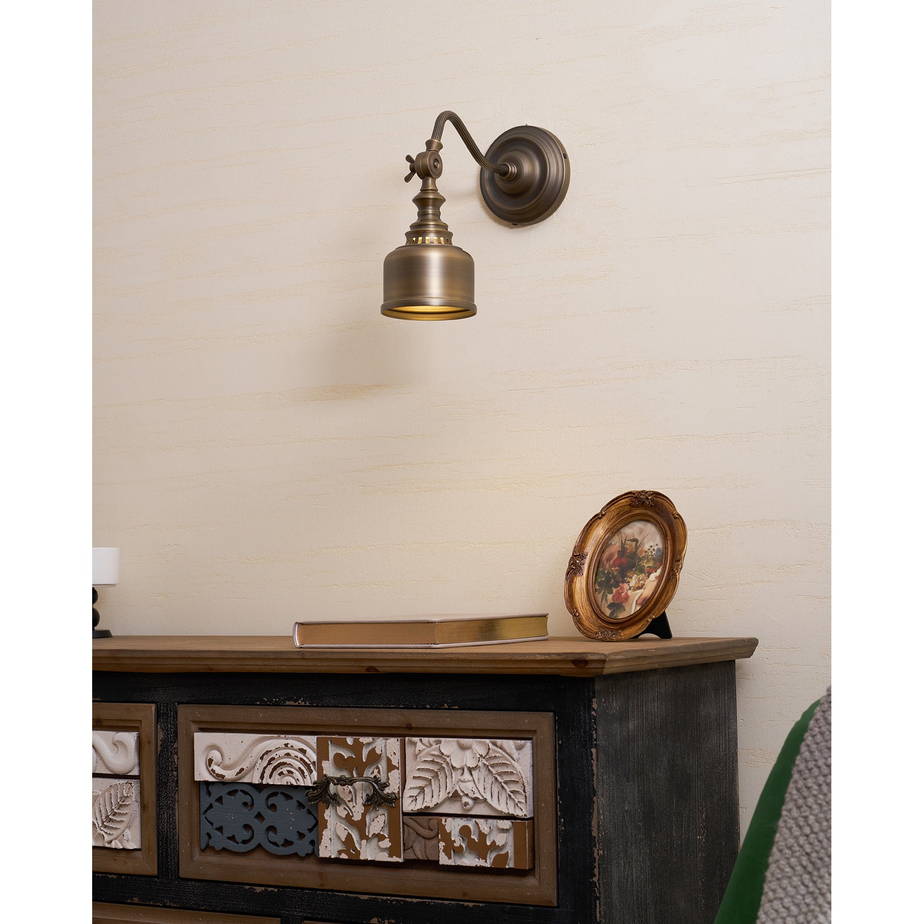 Vintage Wandleuchte Marbel