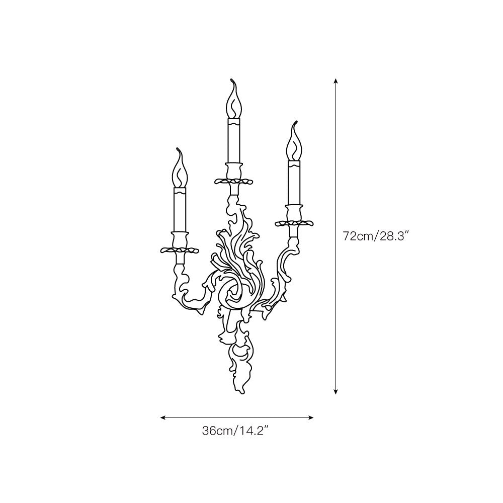 Rokoko Wandleuchte Mornerva