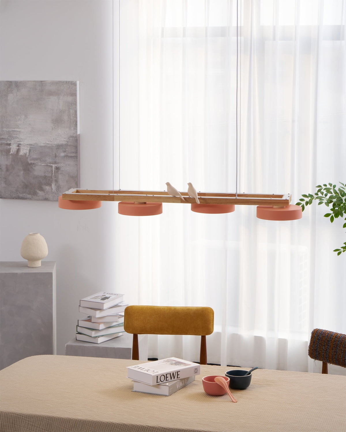Linearer Kronleuchter Olievo