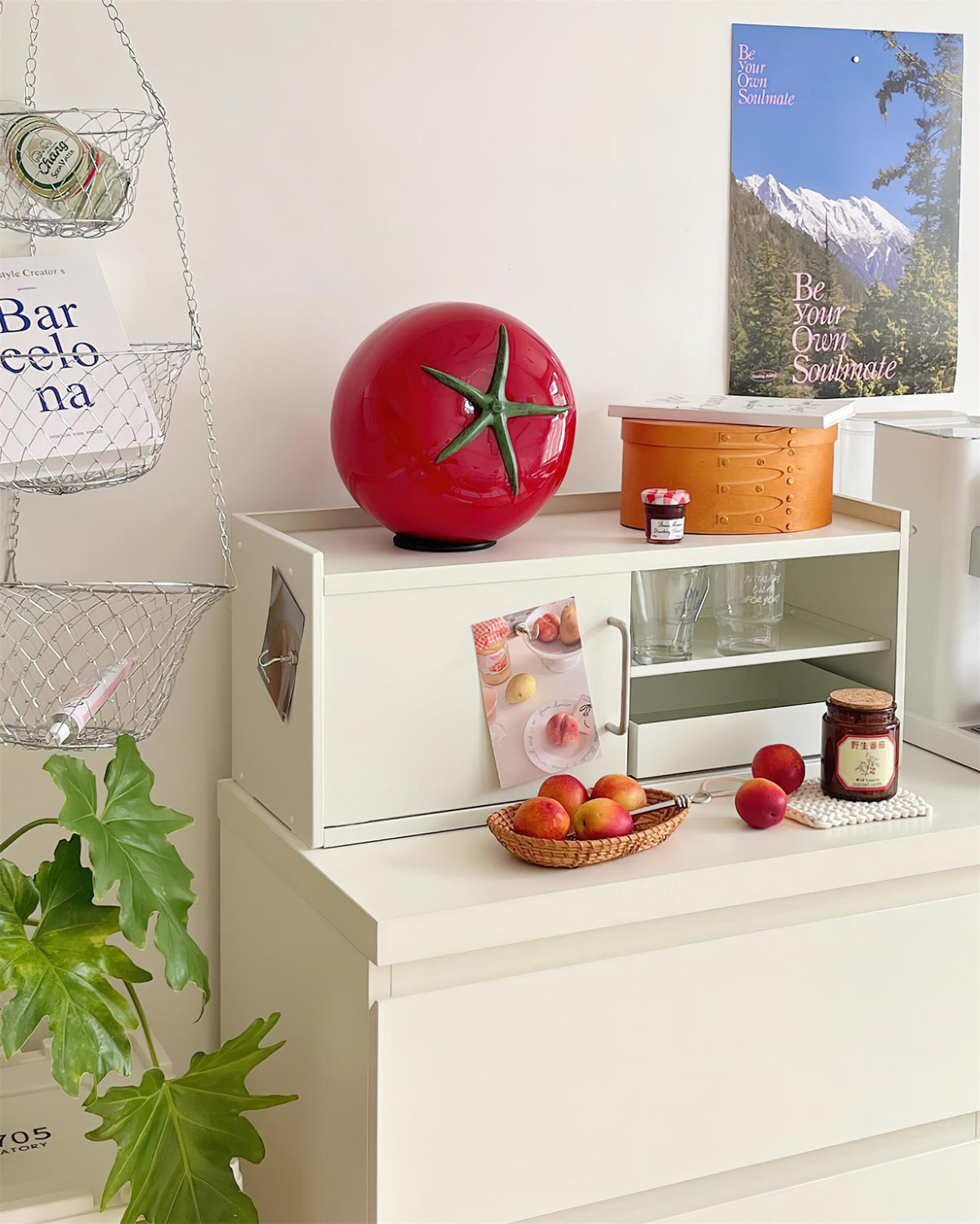 Tomatenförmige Tischleuchte Perno