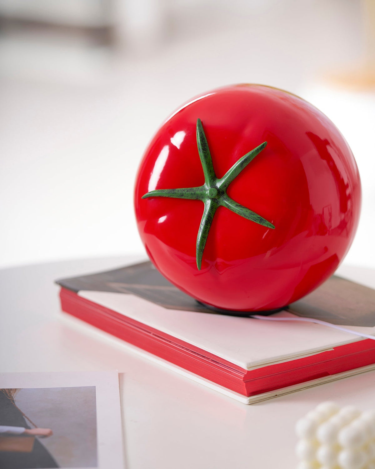 Tomatenförmige Tischleuchte Perno