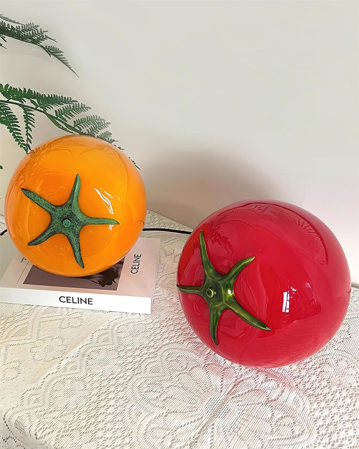 Tomatenförmige Tischleuchte Perno