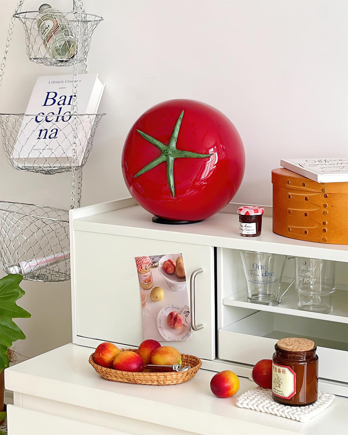 Tomatenförmige Tischleuchte Perno