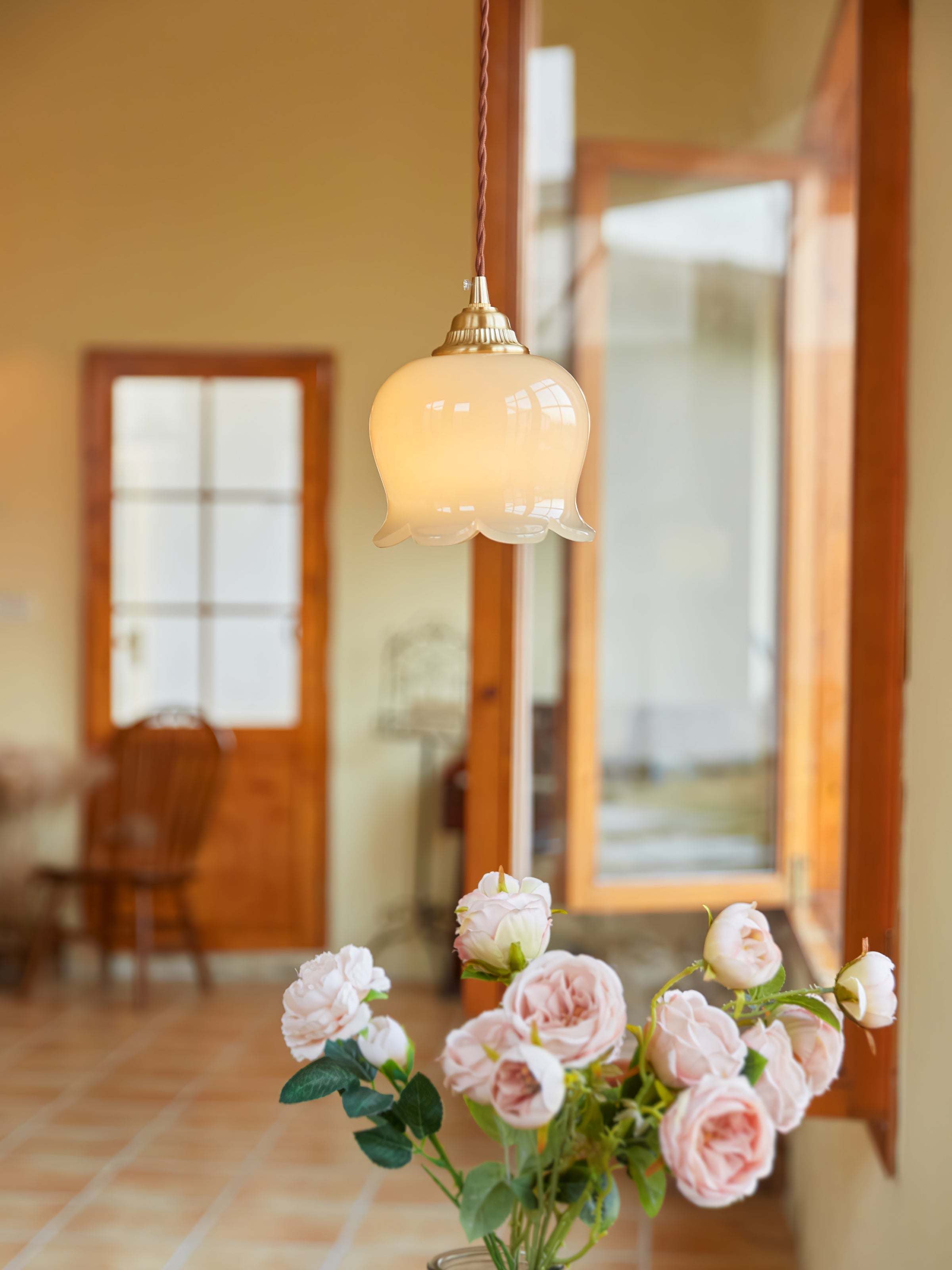 Florale Pendelleuchte Falvi