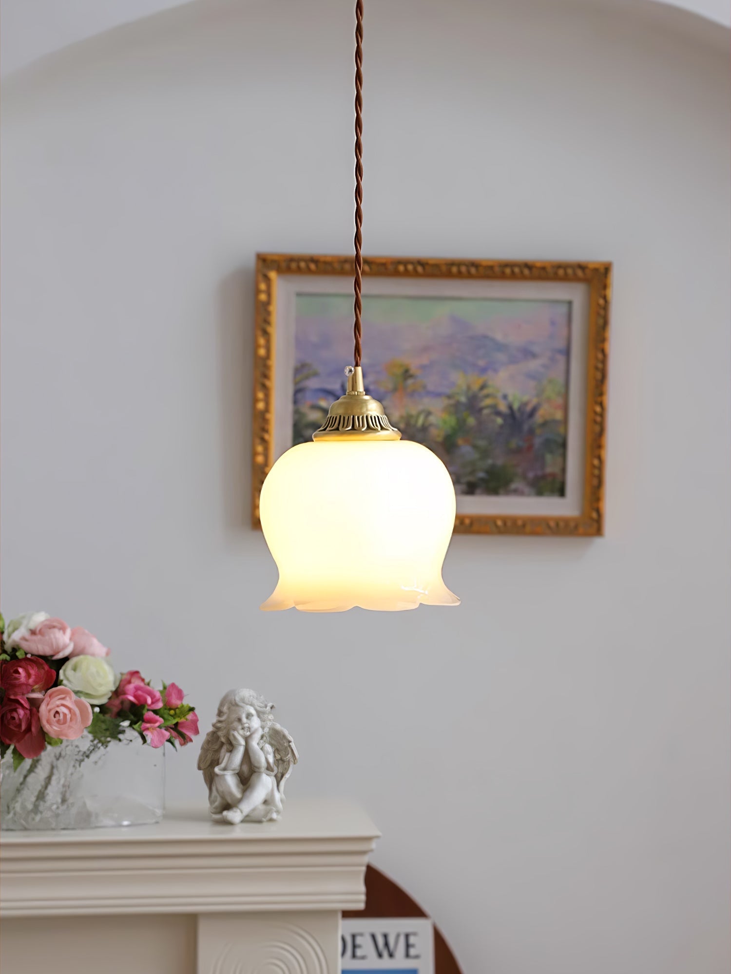 Florale Pendelleuchte Falvi