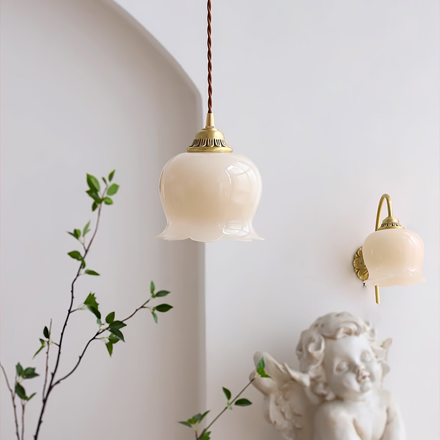 Florale Pendelleuchte Falvi