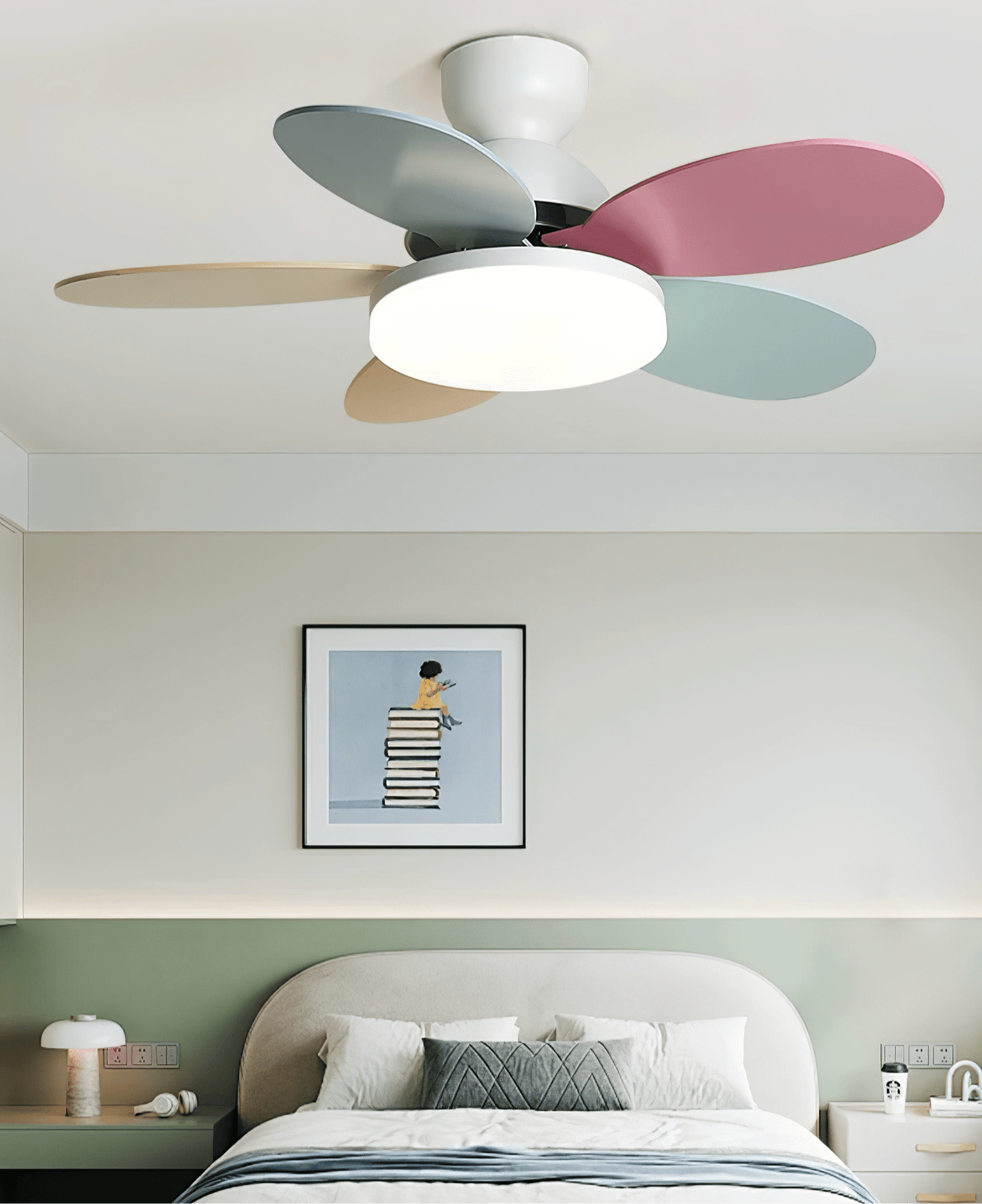 Moderne Deckenventilatorleuchte Lareo
