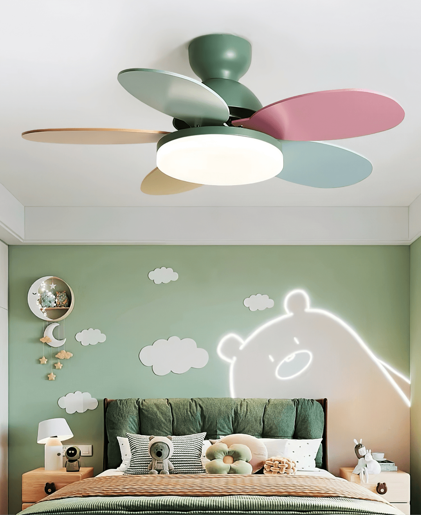 Moderne Deckenventilatorleuchte Lareo