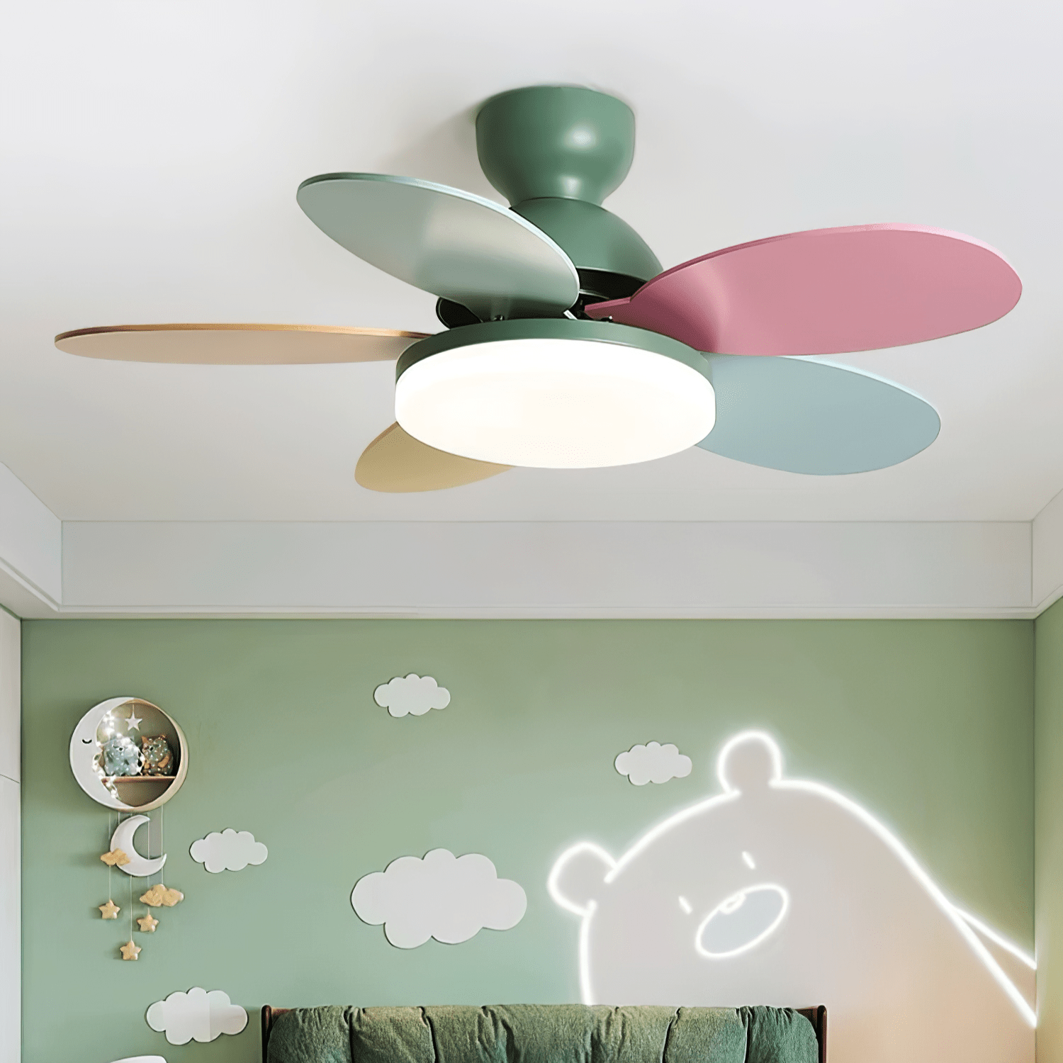 Moderne Deckenventilatorleuchte Lareo
