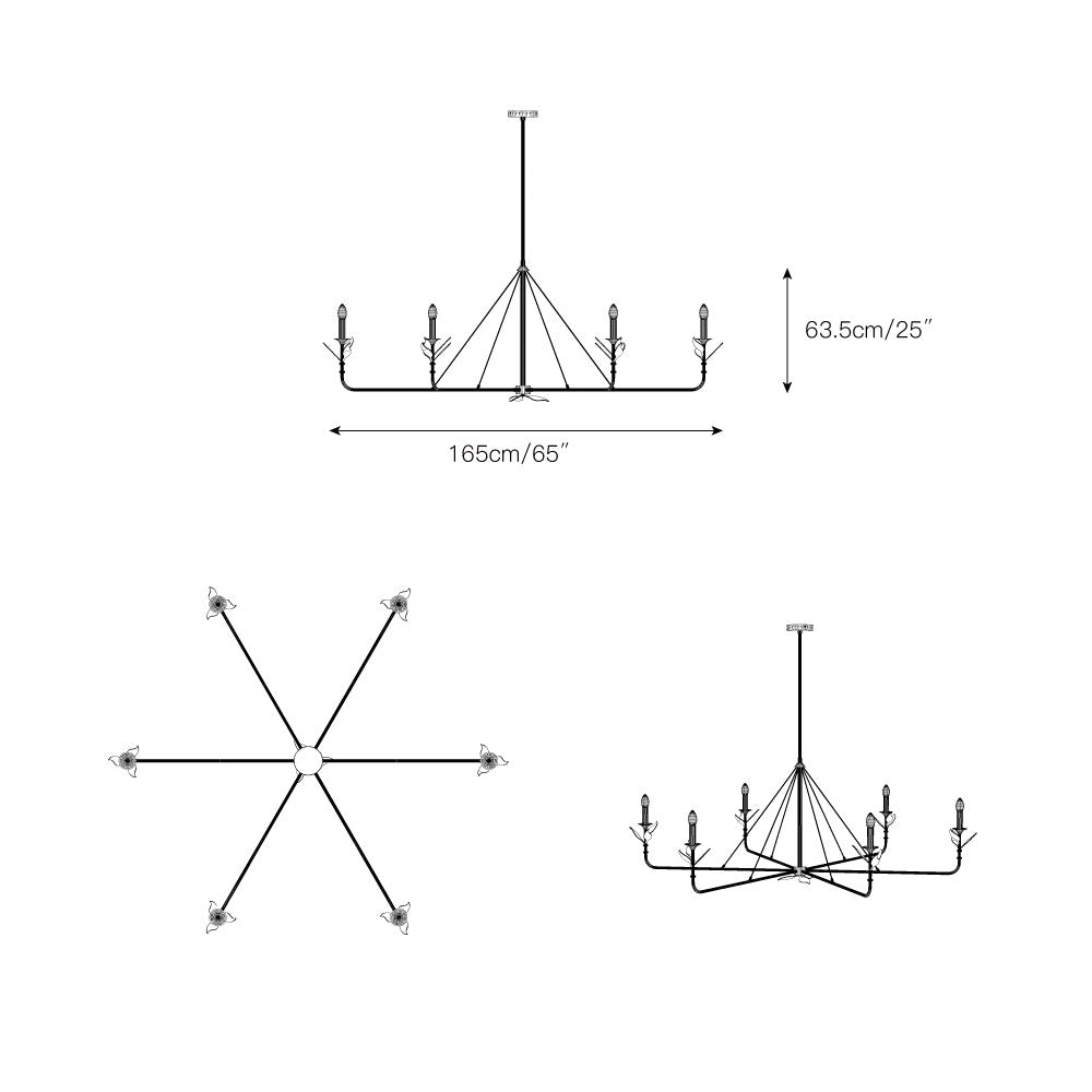 Linearer Kronleuchter Havna