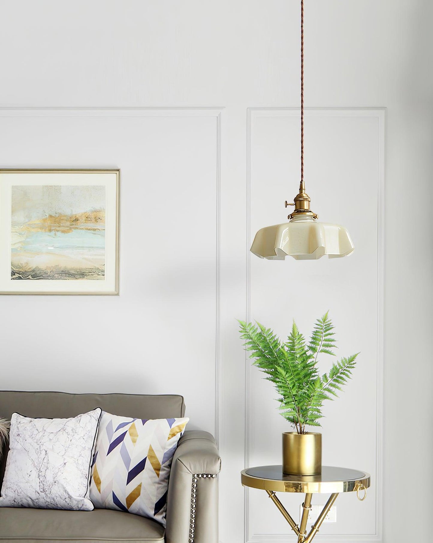 Vintage Pendelleuchte Serer