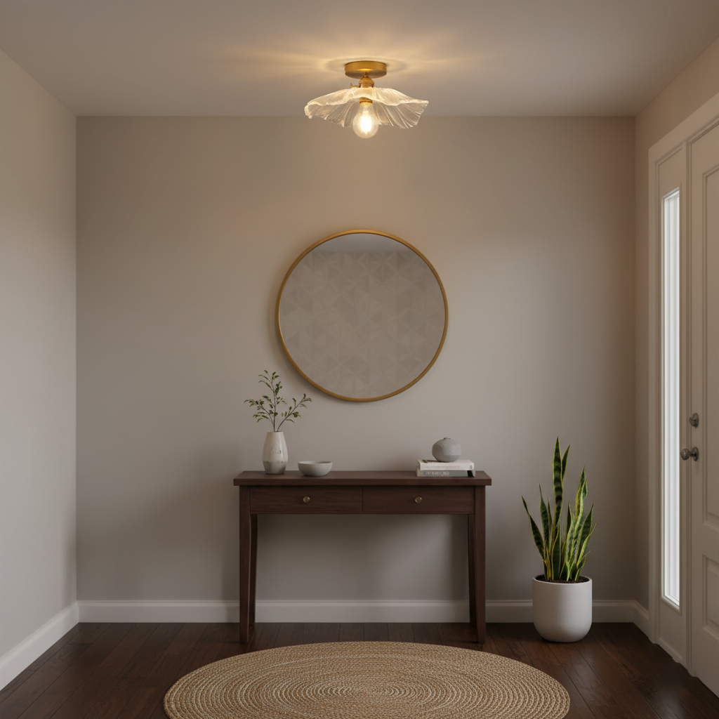 Flower Glass Ceiling Light – detail 9