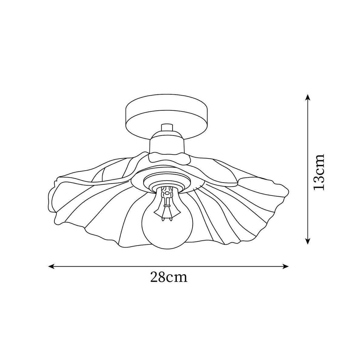 Flower Glass Ceiling Light – detail 5