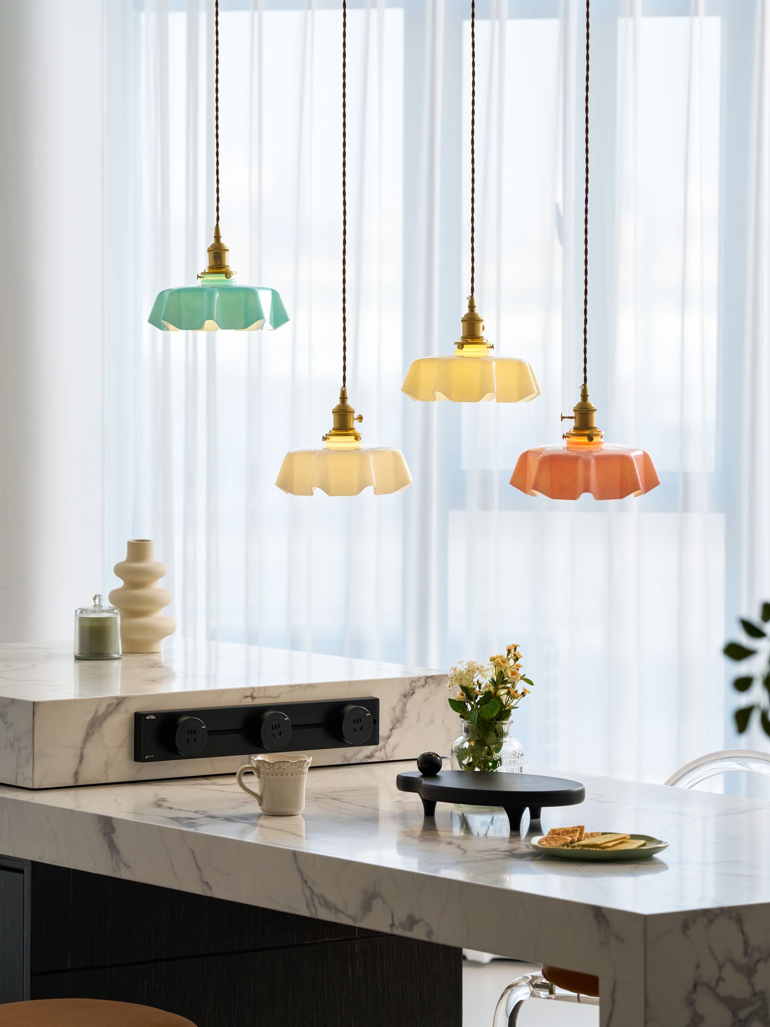 Vintage Pendelleuchte Serer