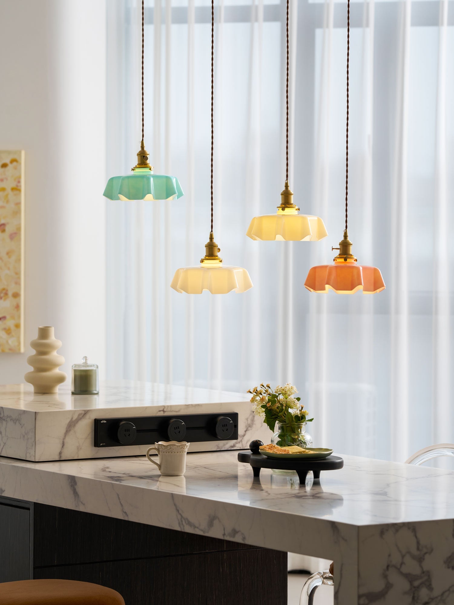 Vintage Pendelleuchte Serer