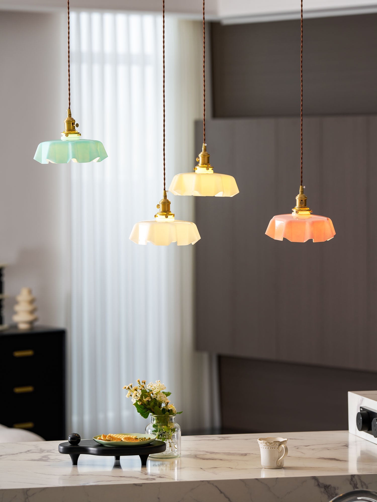 Vintage Pendelleuchte Serer