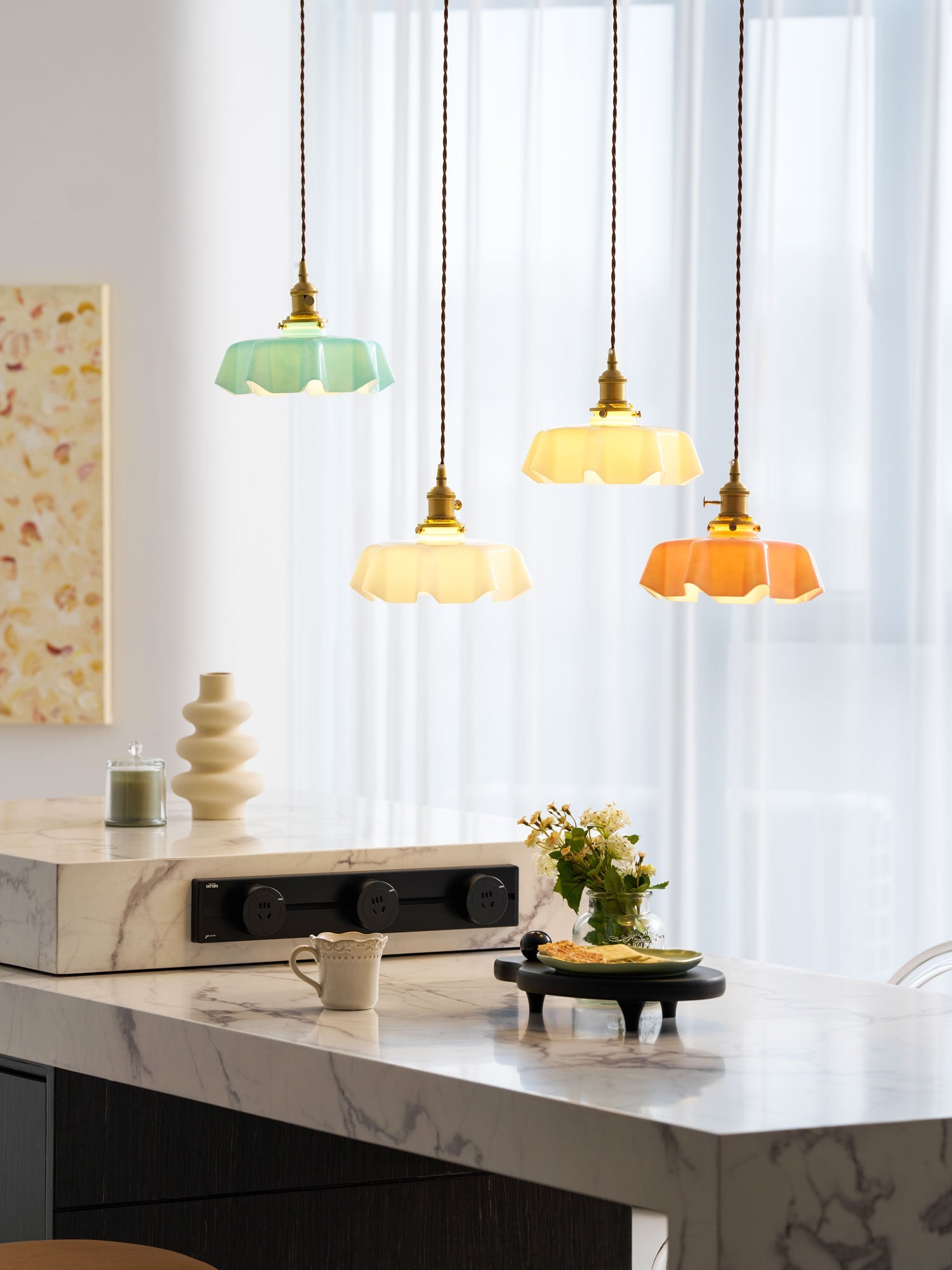 Vintage Pendelleuchte Serer
