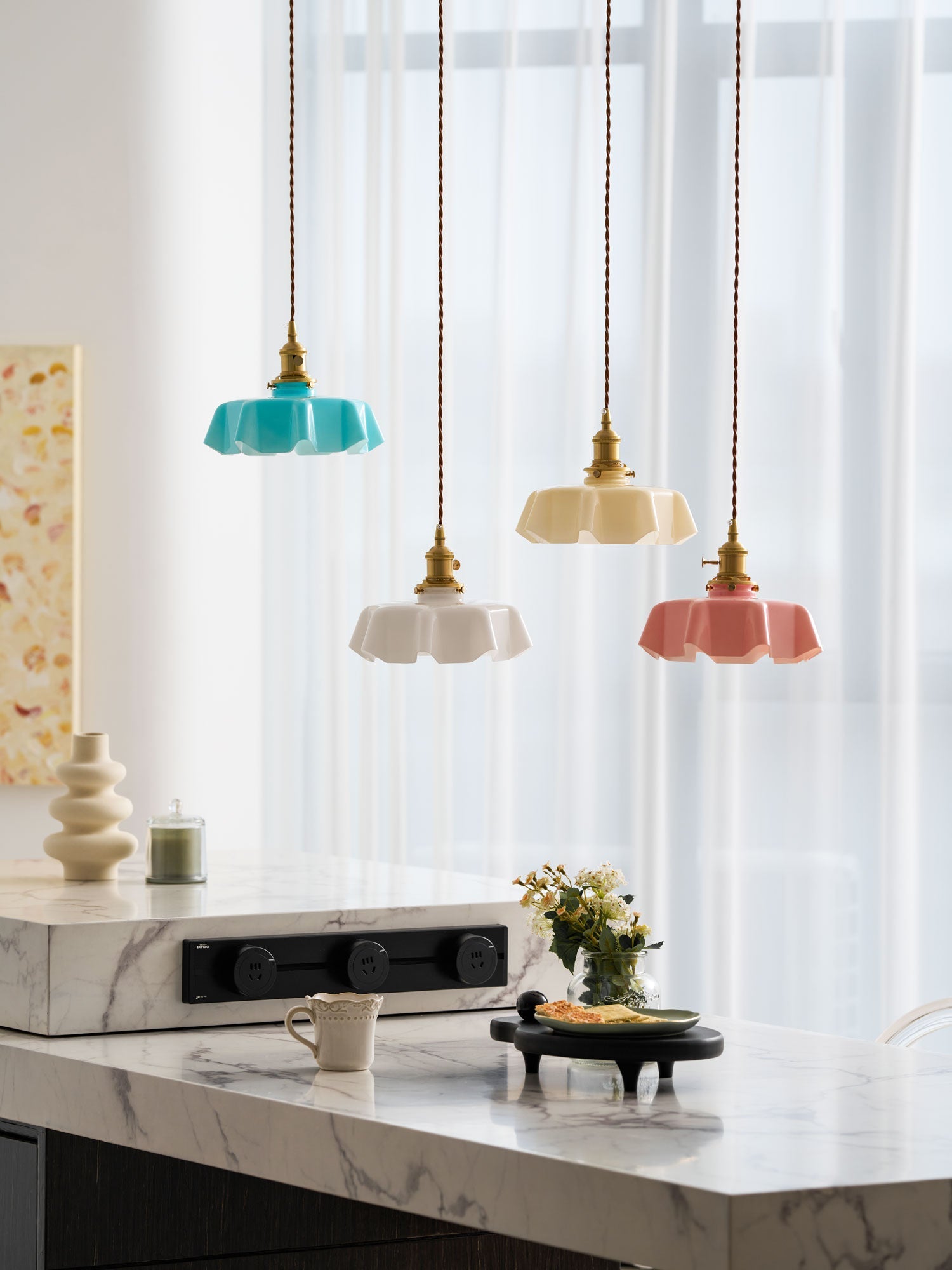 Vintage Pendelleuchte Serer