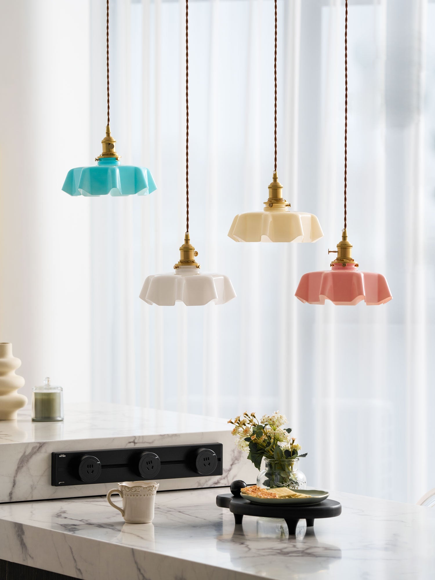 Vintage Pendelleuchte Serer