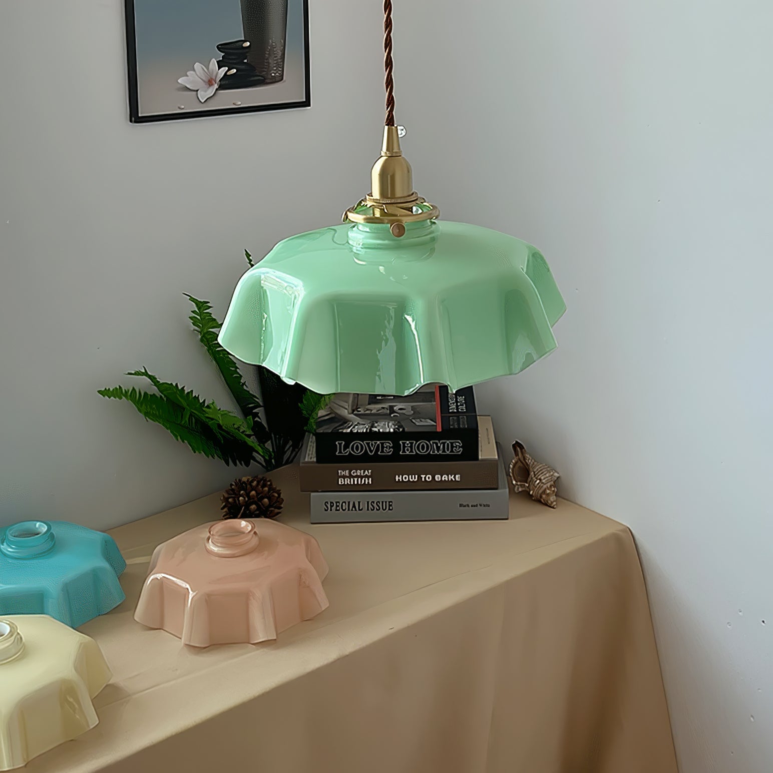 Vintage Pendelleuchte Serer