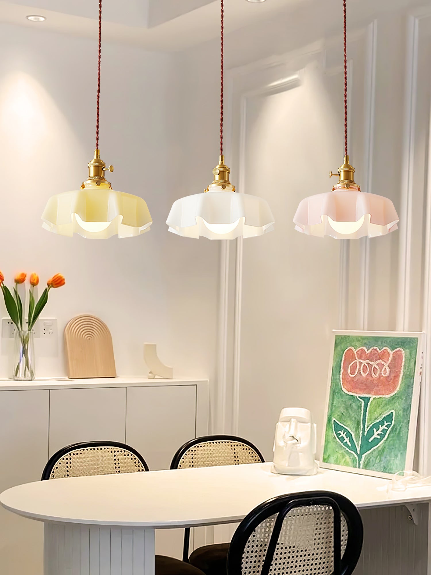 Vintage Pendelleuchte Serer