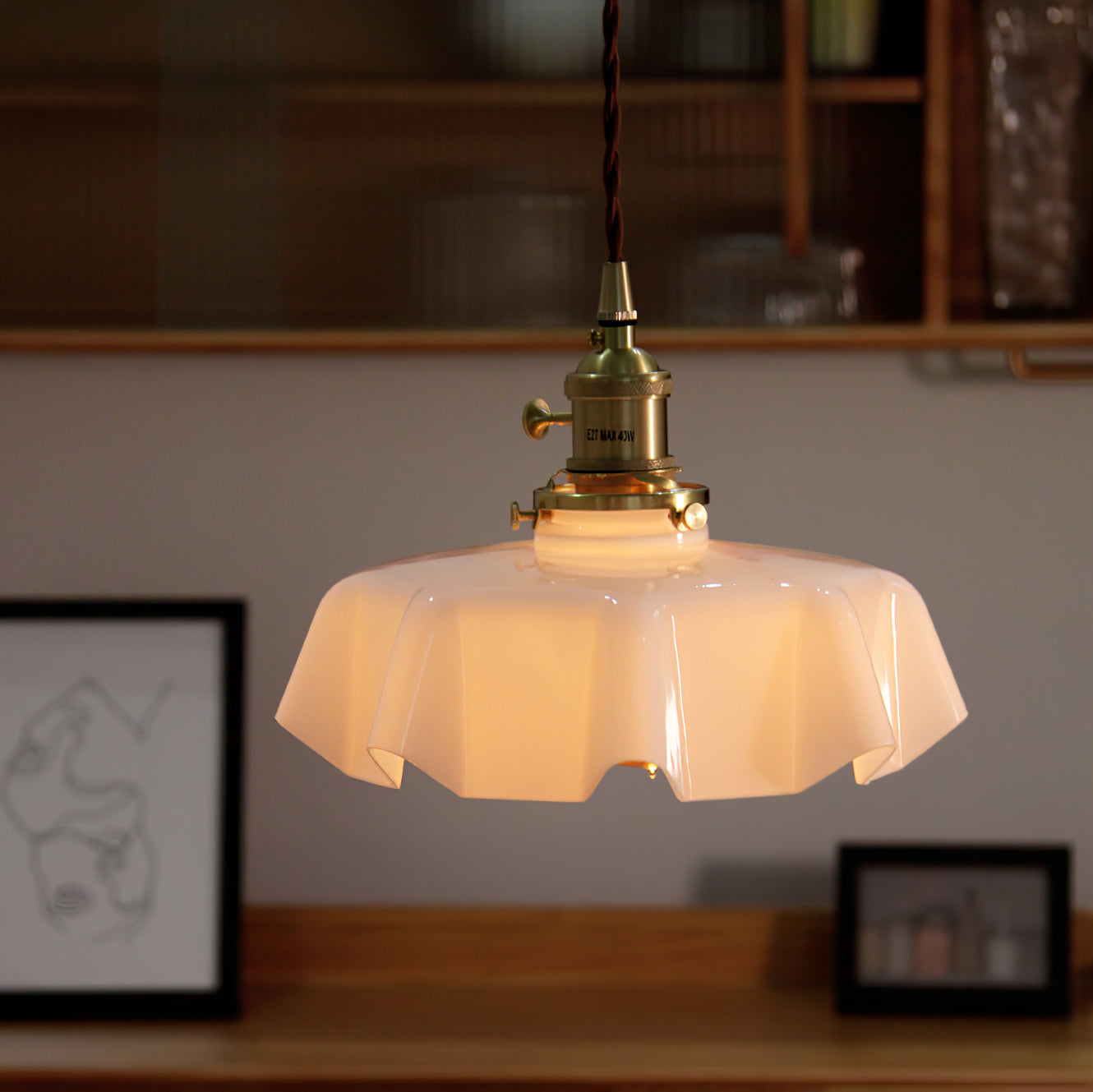 Vintage Pendelleuchte Serer