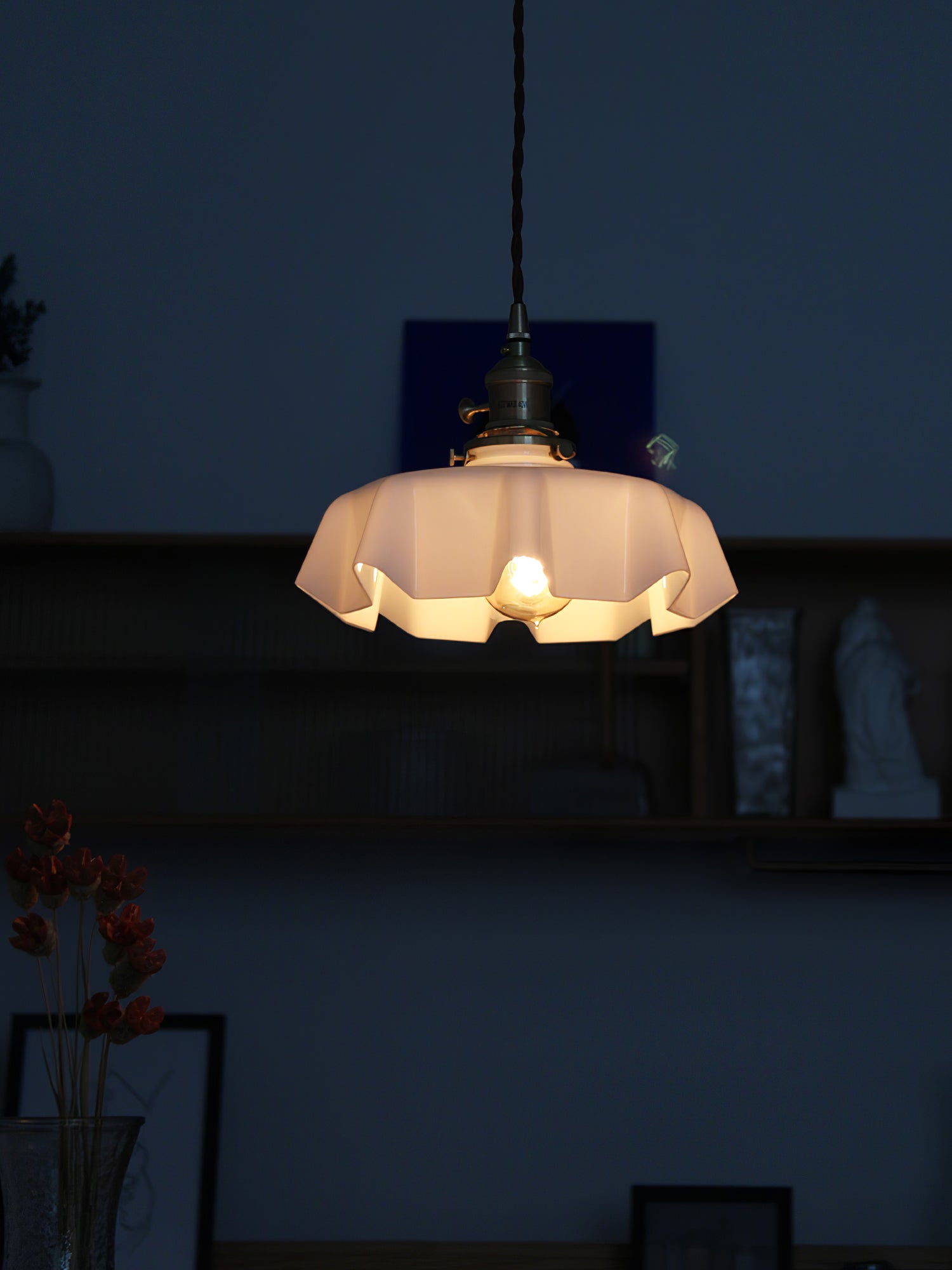 Vintage Pendelleuchte Serer