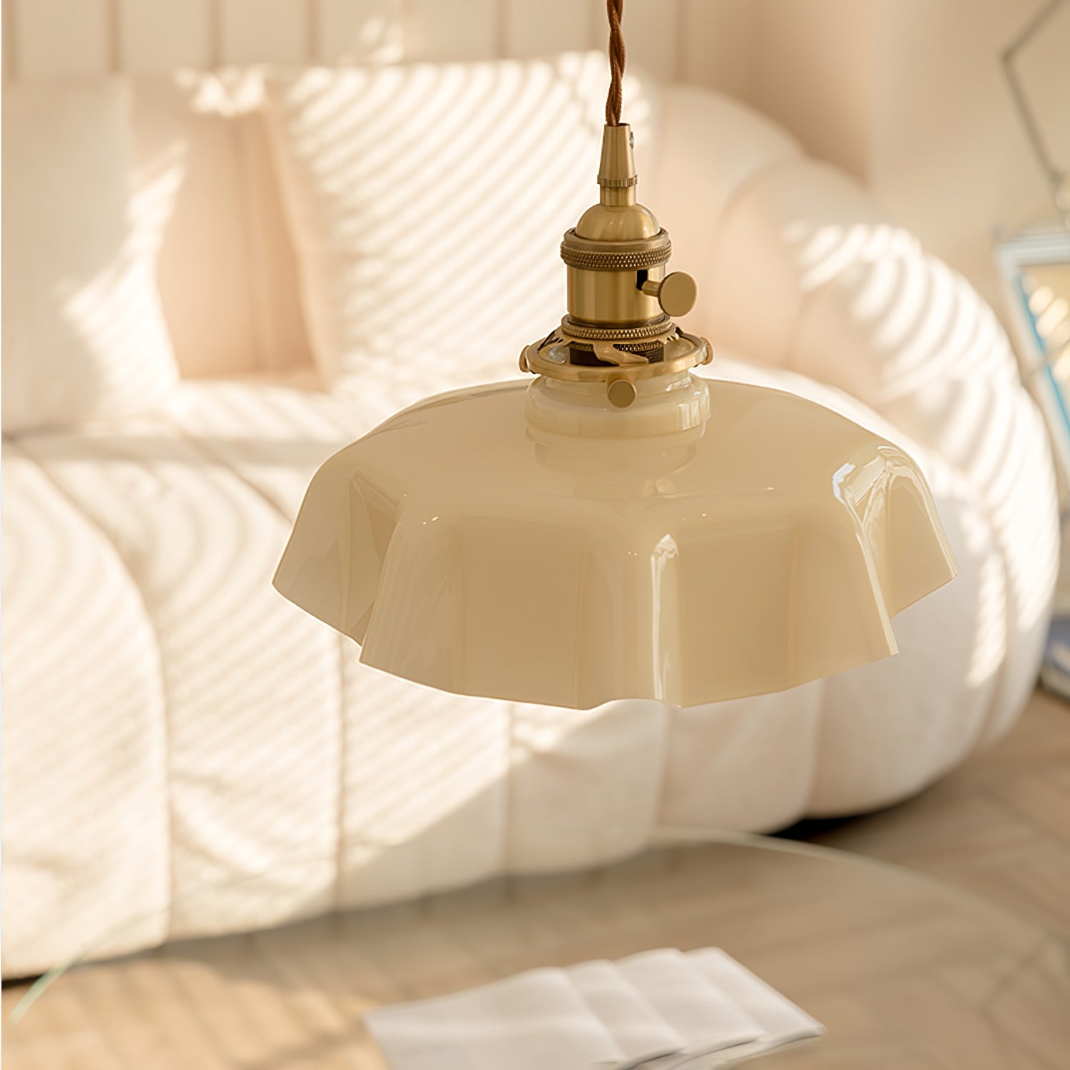 Vintage Pendelleuchte Serer