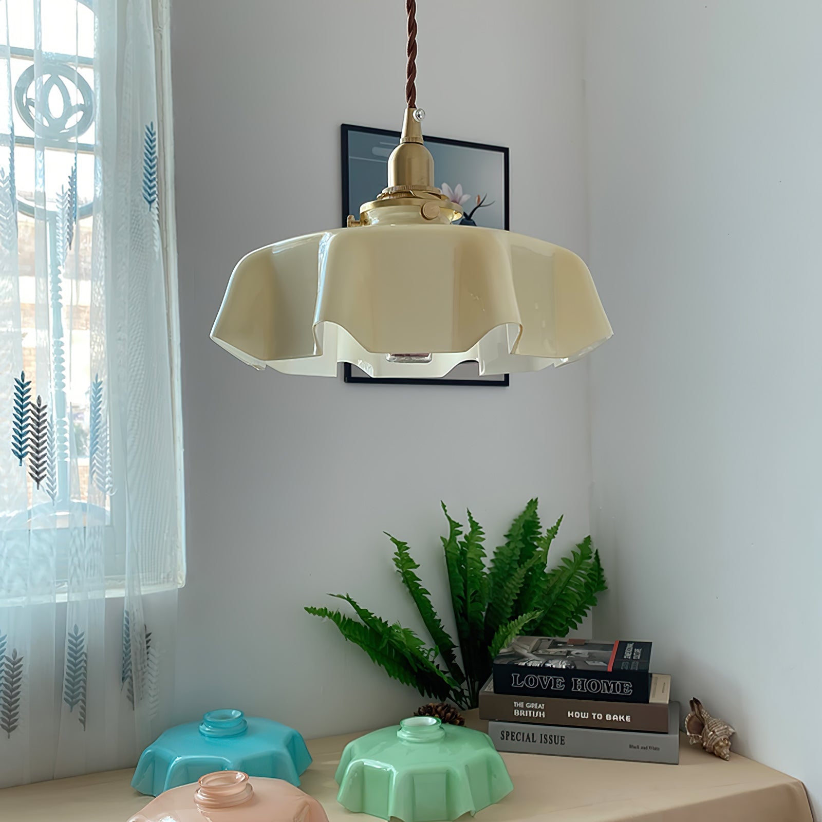 Vintage Pendelleuchte Serer