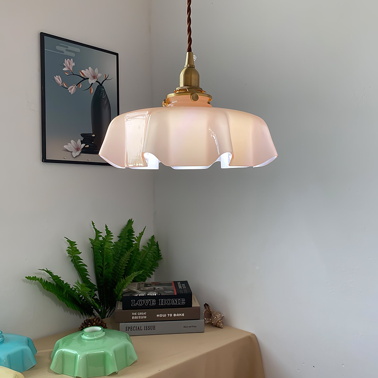 Vintage Pendelleuchte Serer