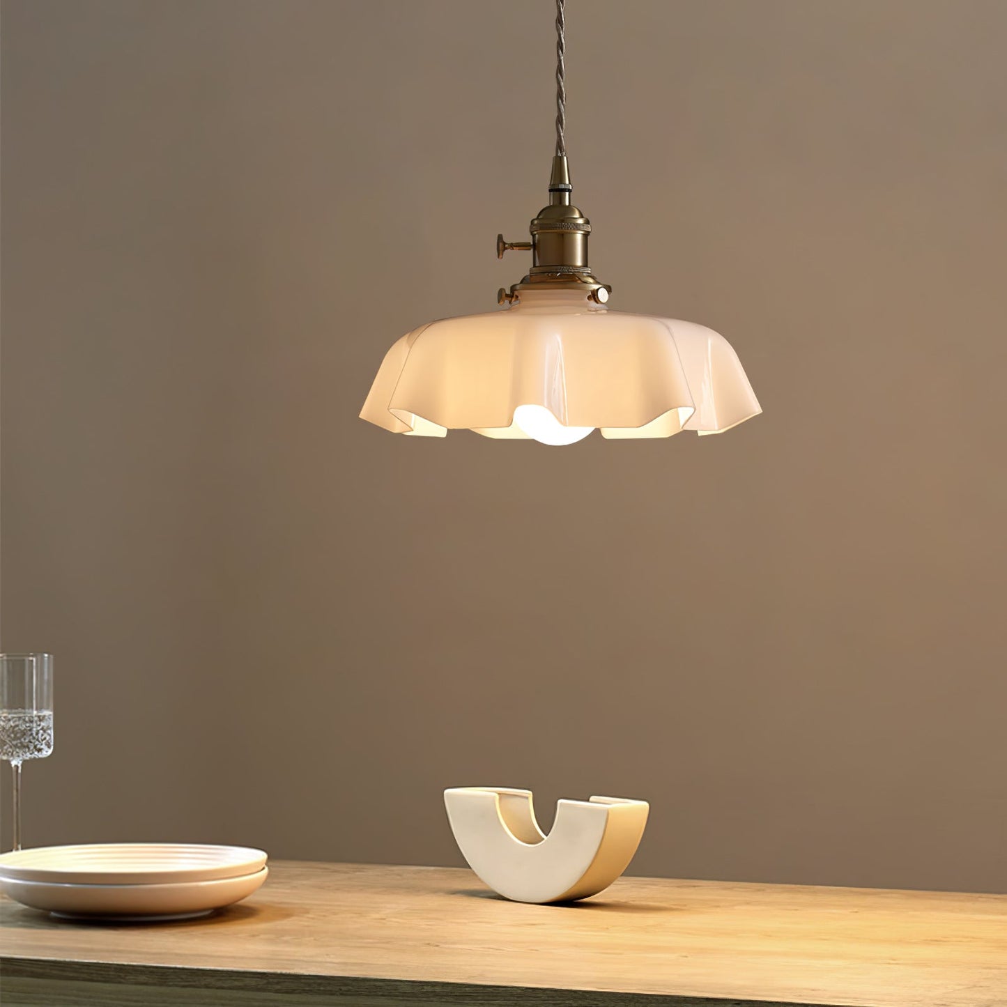 Vintage Pendelleuchte Serer