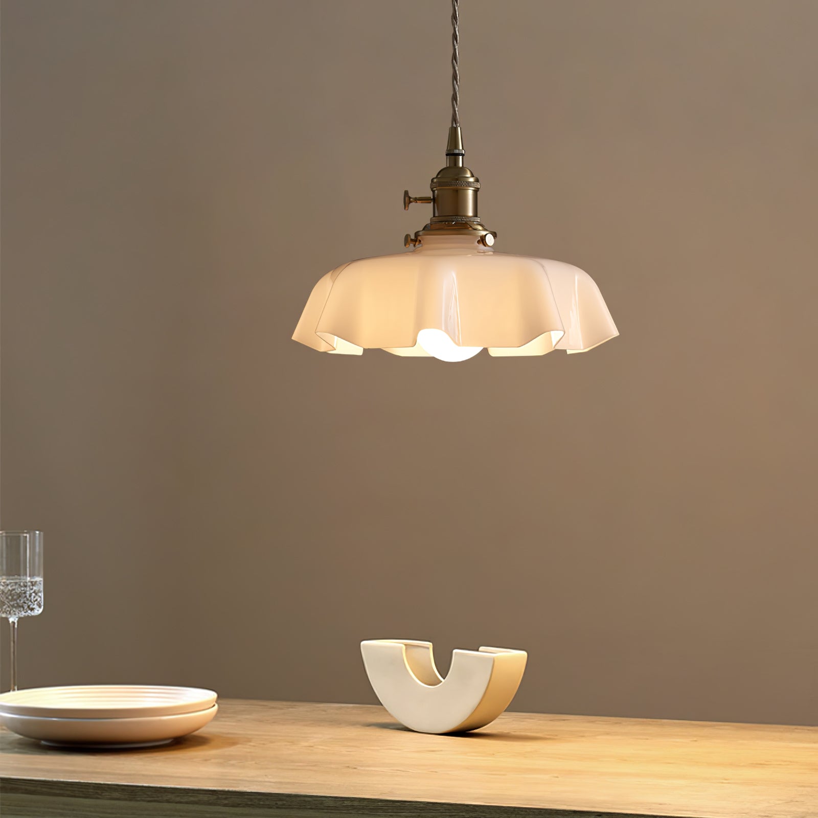 Vintage Pendelleuchte Serer