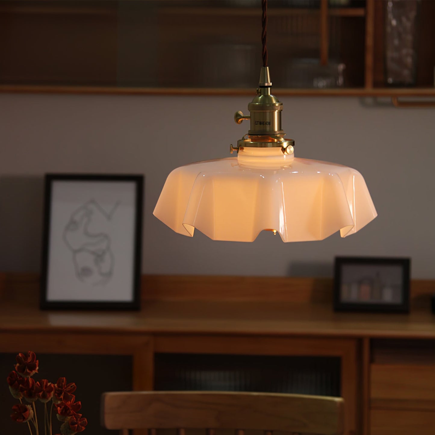 Vintage Pendelleuchte Serer