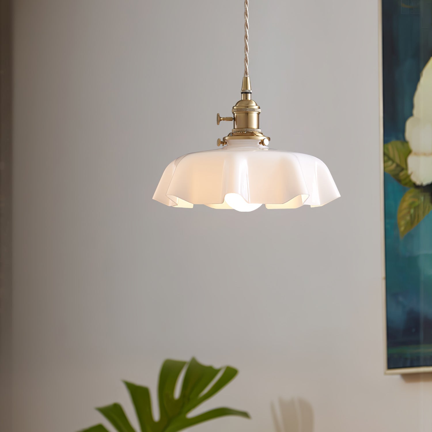 Vintage Pendelleuchte Serer