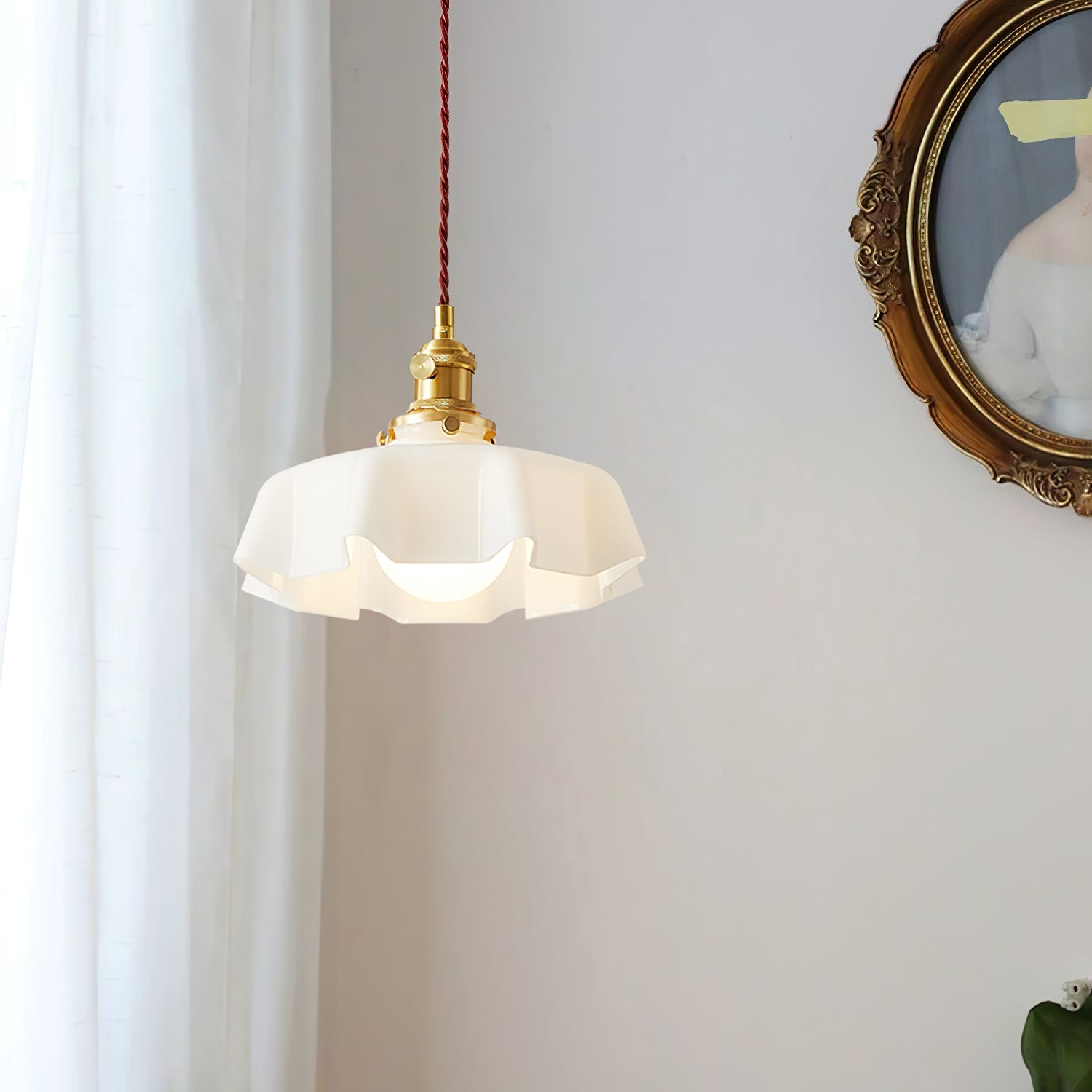 Vintage Pendelleuchte Serer