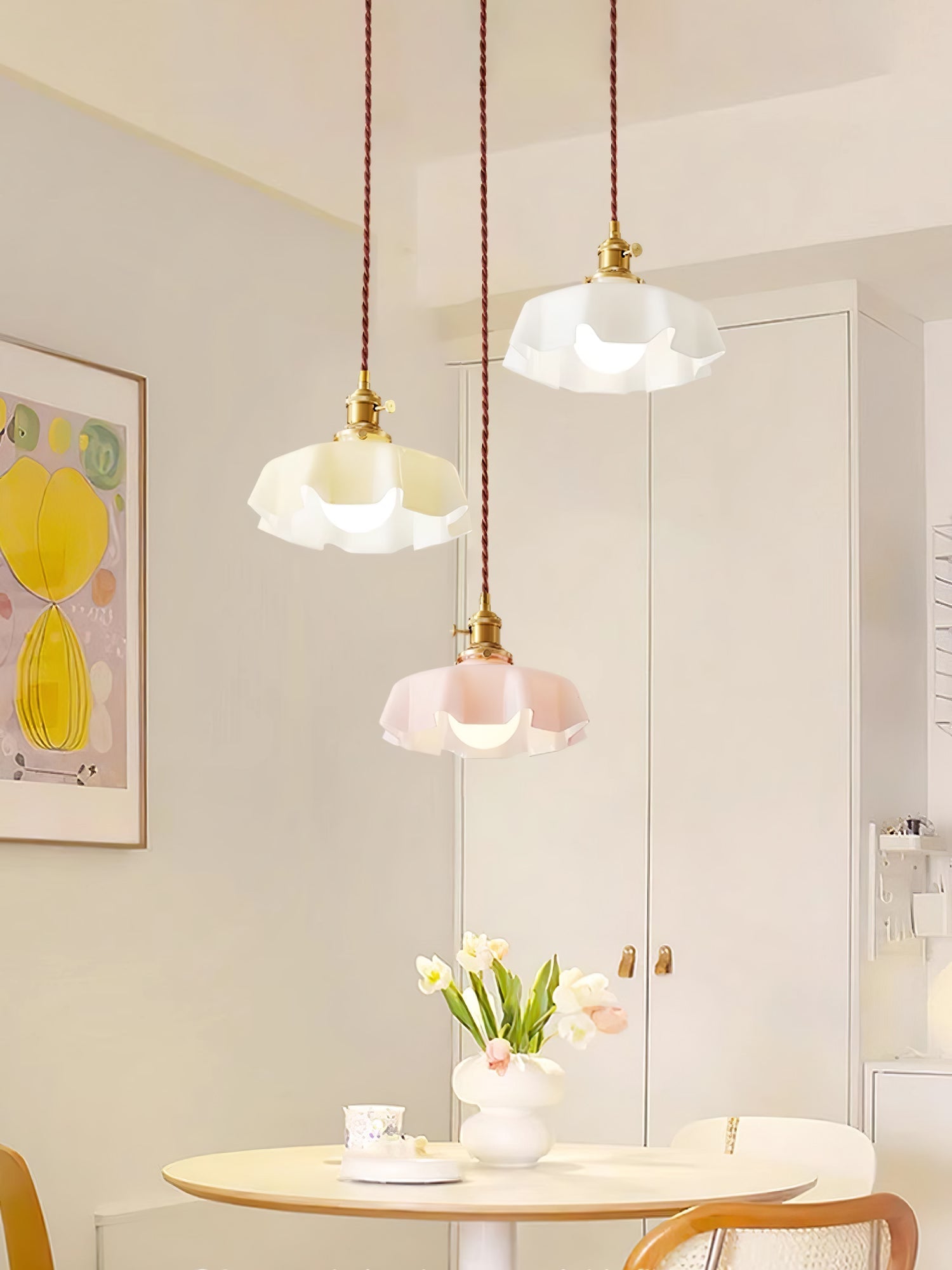 Vintage Pendelleuchte Serer