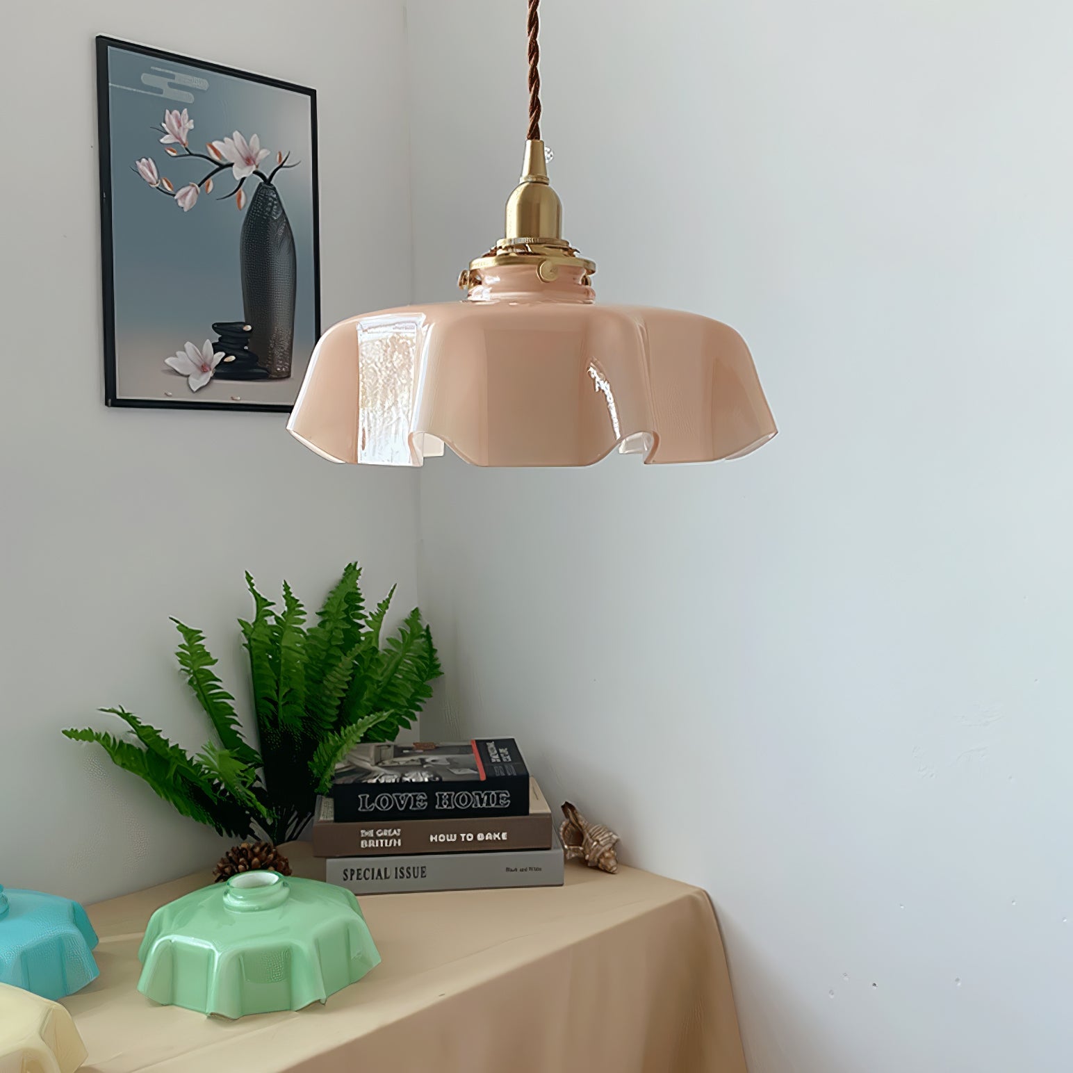 Vintage Pendelleuchte Serer