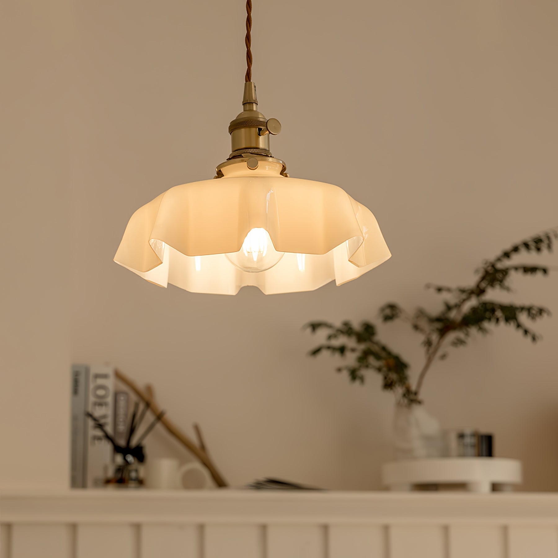 Vintage Pendelleuchte Serer