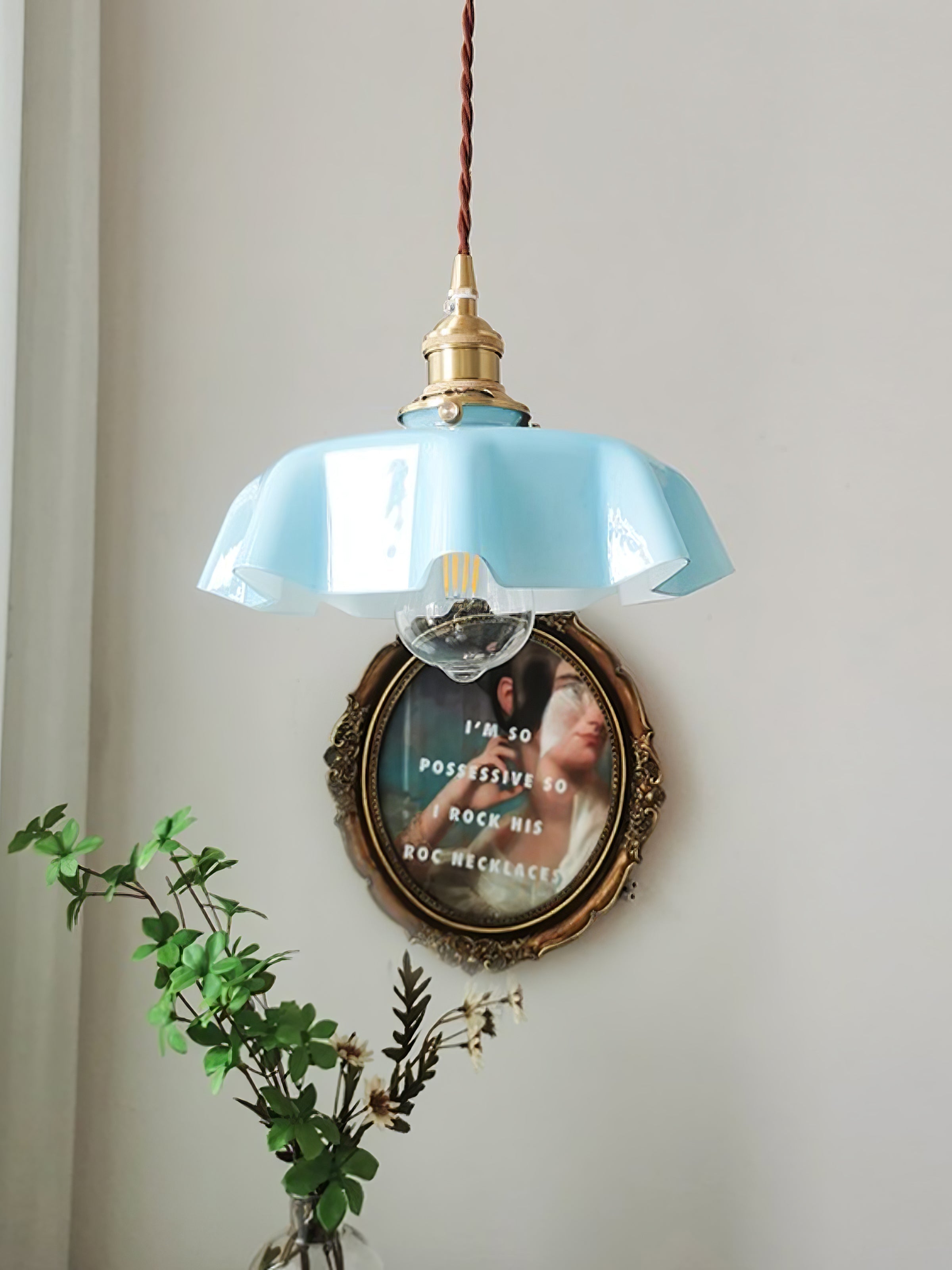 Vintage Pendelleuchte Serer