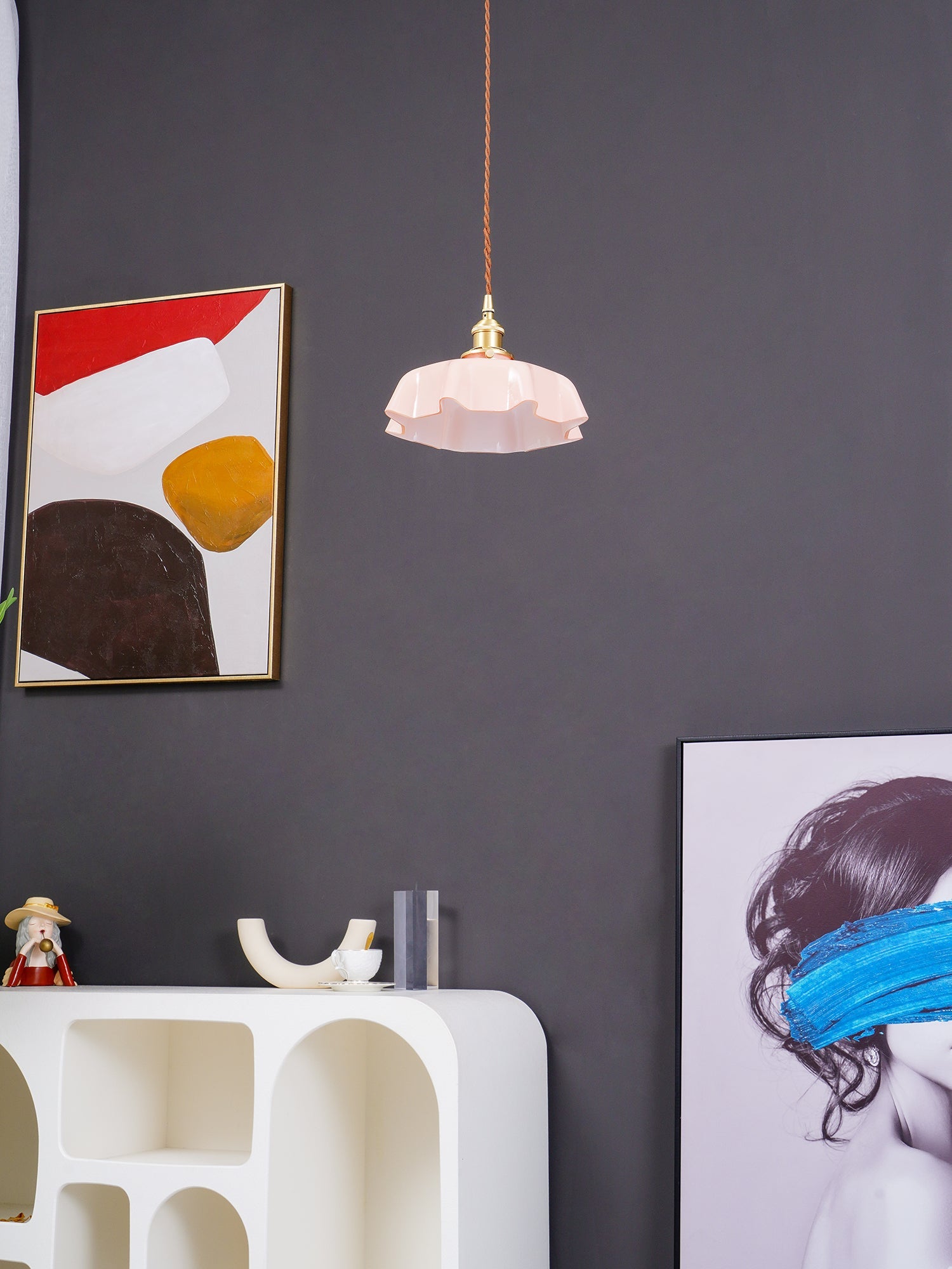 Vintage Pendelleuchte Serer