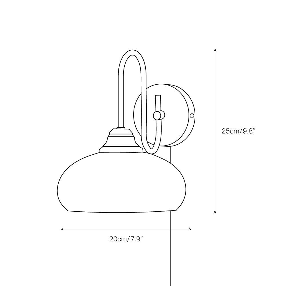 Perrai Wandleuchte mit Stecker